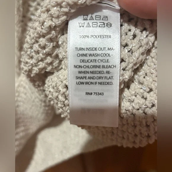 Joie Lace Up Open Stitch Pullover Sweater with Sequins - NWT - Picture 10 of 14